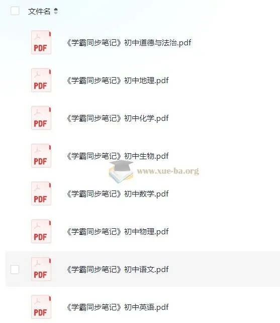 绿卡图书《初中学霸同步笔记》（全九科）