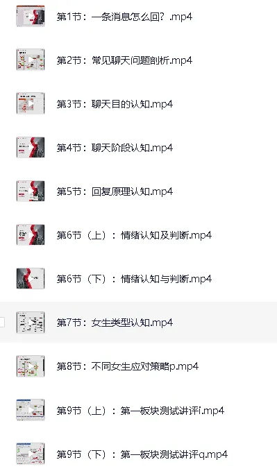 恋爱秘籍最强聊天集训营：提升恋爱沟通与聊天技巧课程