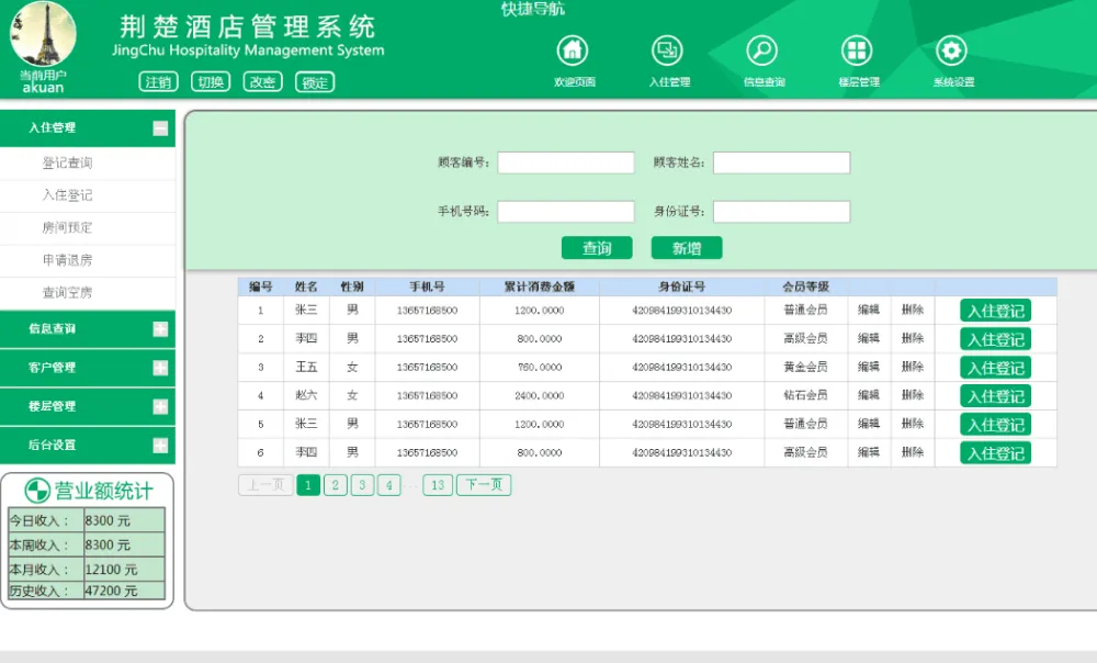 酒店宾馆管理系统：适用于住宿服务企业的管理软件