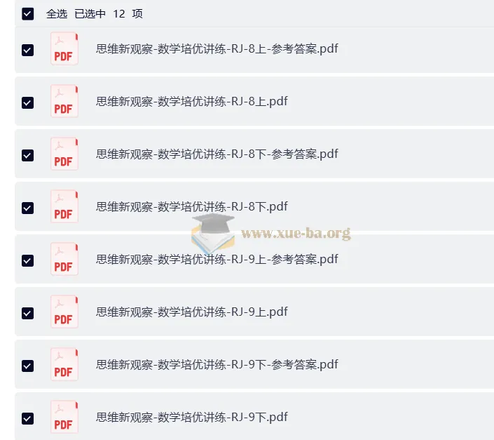 《初中数学培优讲练资料》