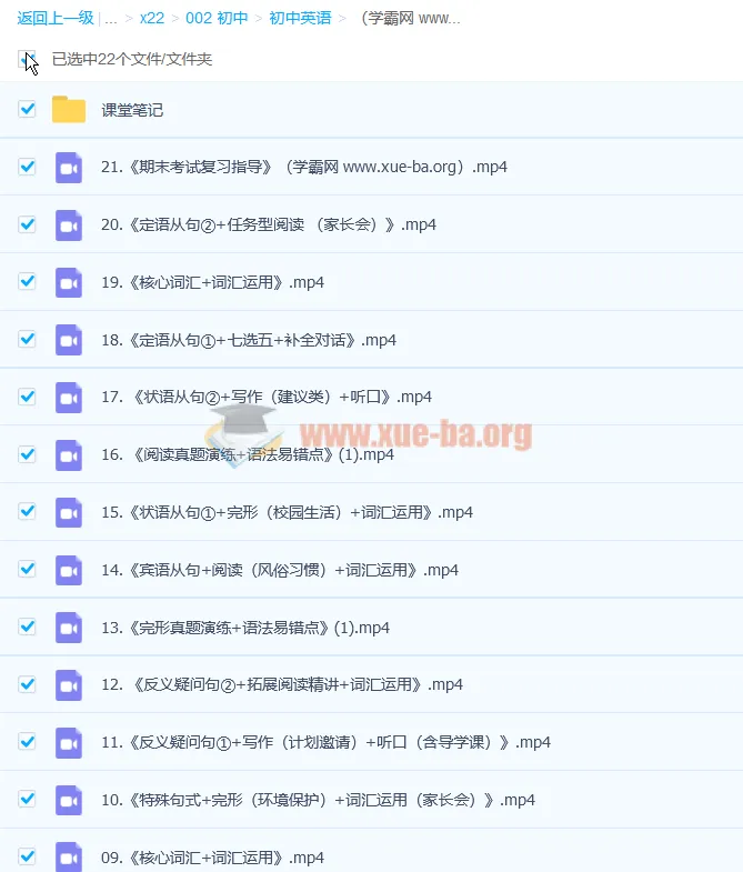 王凯皎2018秋初三中考英语尖端培优4班21讲课程(含笔记)