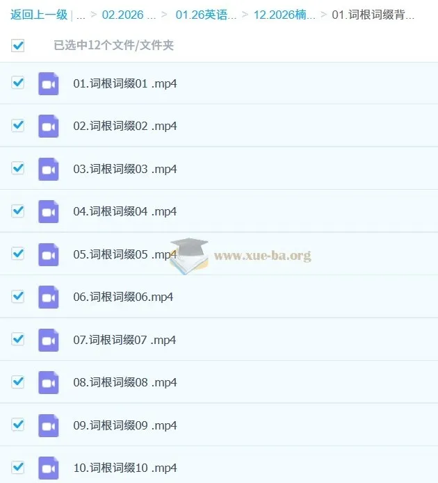 2026考研英语:楠姐词根词缀背单词课程