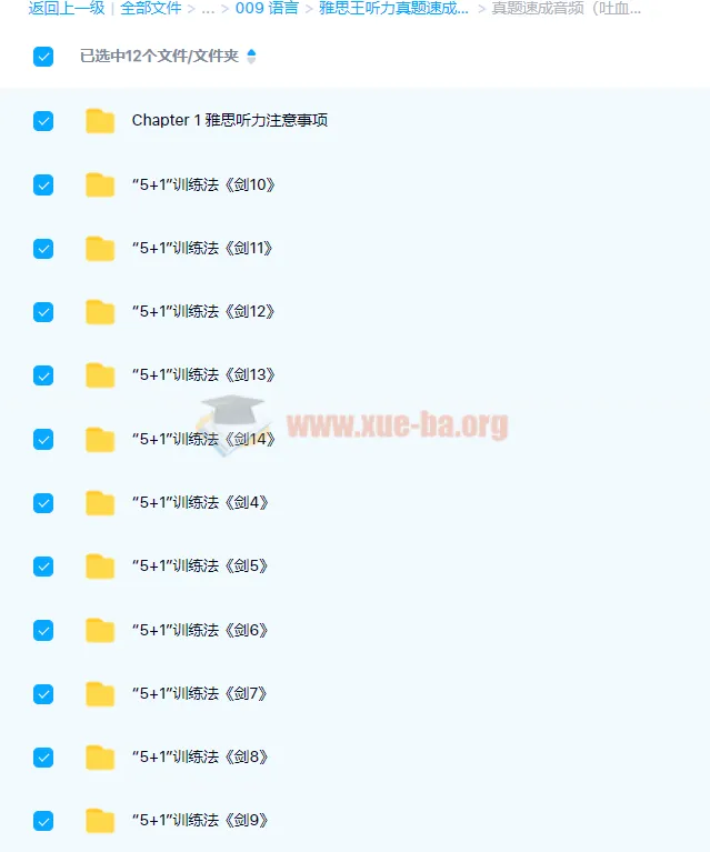 雅思王听力真题速成:剑14版 PDF资料与听力音频