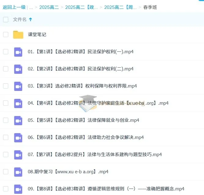 2025高二政治周峤矞课程:暑假、秋季、寒假、春季班
