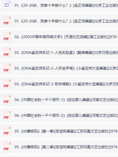 天涯论坛优质图书合集：当年火爆一时的佳作