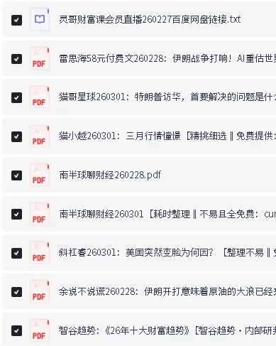 全网付费文章:大佬文集与精选研报(3月1日更新)