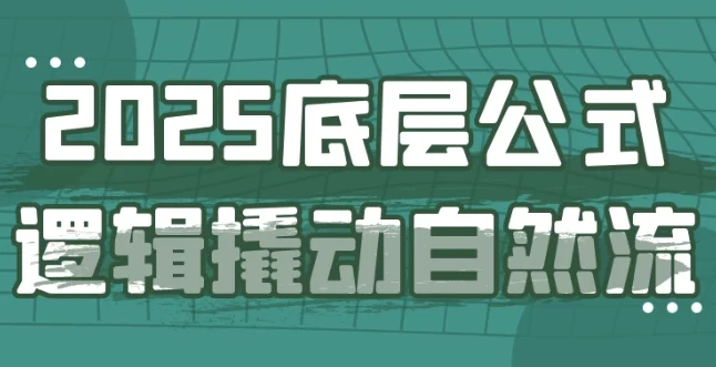2025底层公式逻辑撬动自然流:千川投流与精准起号实战课程