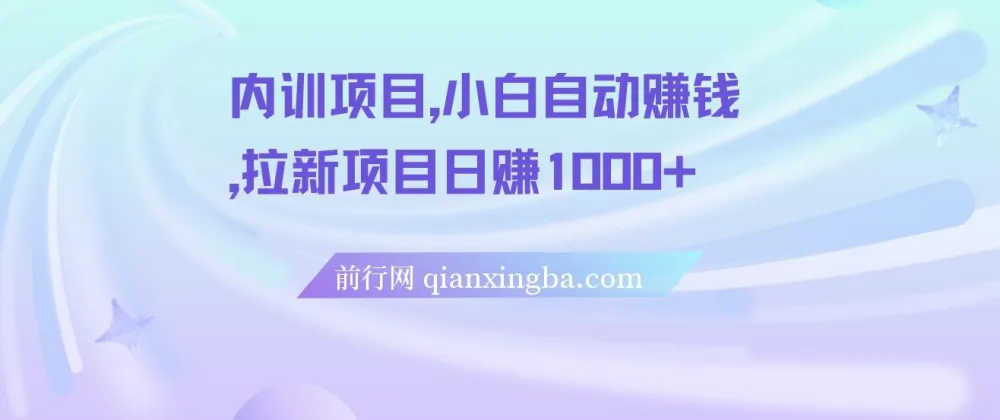 5月内训项目合集:小白自动赚钱与拉新实战教程