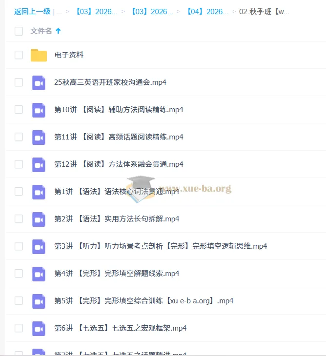 2026届高三高考英语 朱汉祺 一轮秋季班 持续更新