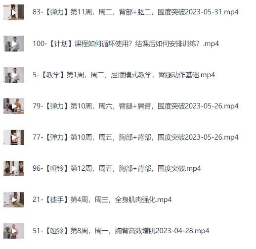卓叔增重:12周家庭增肌循环计划【完结视频课程】