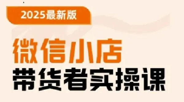 陈奶爸微信小店带货者实操课(2025升级版)——从入门到精通的系统运营指南