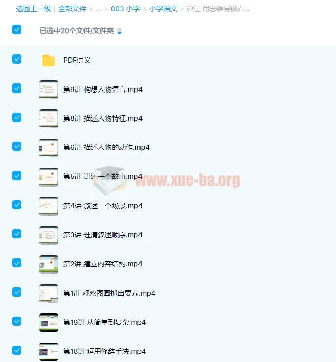 小学语文看图写话思维导图训练课 19讲完整版含讲义