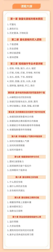 郝立军量化首板实战营:捕捉行情热点,构建短线量化策略模型