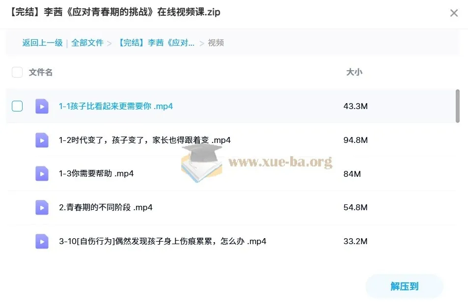 李茜《应对青春期的挑战》视频课程