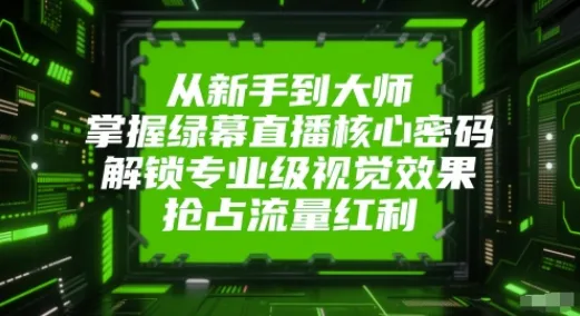 绿幕直播实战教程：从设备搭建到OBS高阶玩法，打造专业级虚拟直播间