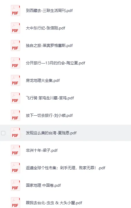 世界地理旅行图书100册(PDF电子书合集)
