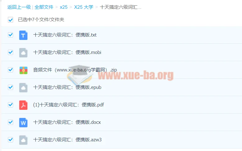 十天搞定六级词汇:便携版——高效速记备考手册
