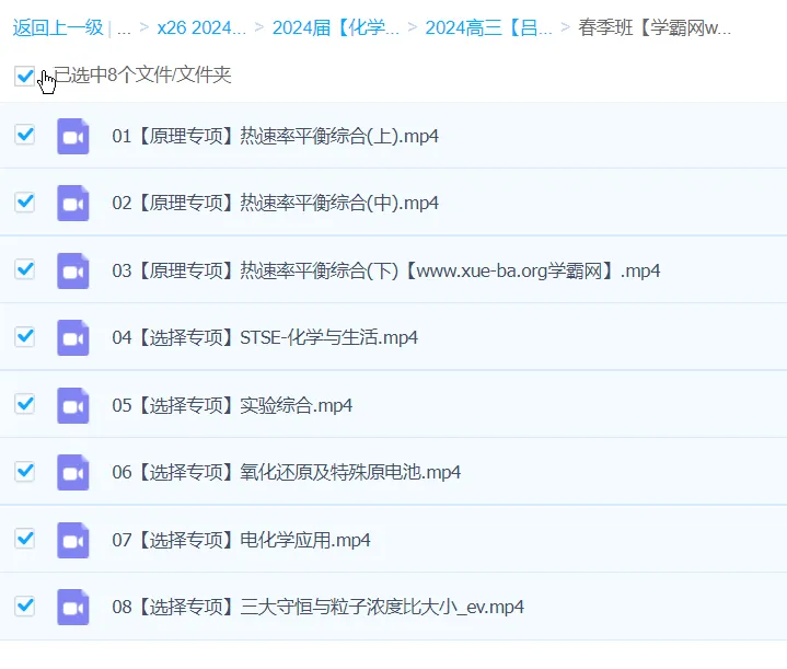2024高三高考化学吕子正春季班专项突破课程