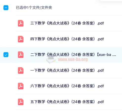 24春1-6年级下册数学《亮点大试卷》含答案 全学段同步练习