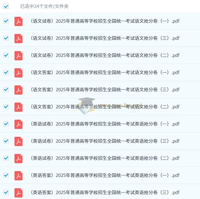 2025年《金考卷·百校联盟·高考抢分卷》全科冲刺资料