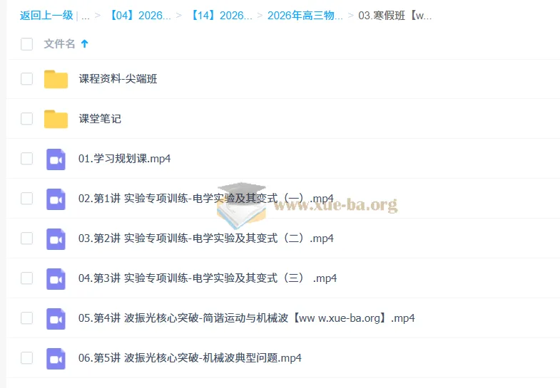 郑梦瑶 2026高三高考物理二轮尖端寒假班（持续更新）