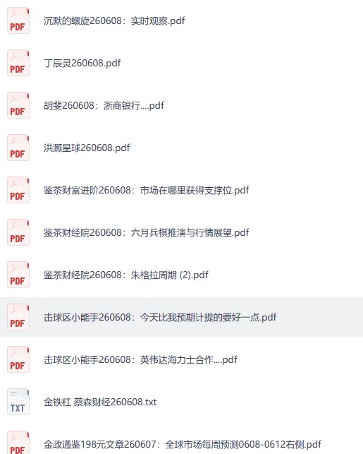 付费文章与精选研报合集：大佬文集圈·学习先锋（6月8日更新）