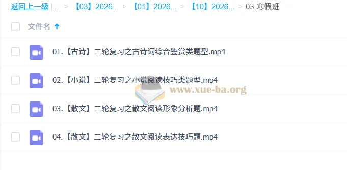 阎振远2026高三高考语文寒假班二轮复习精讲
