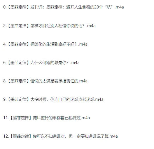 墨菲定律:洞悉人性,受益终身的黄金法则(全集音频)