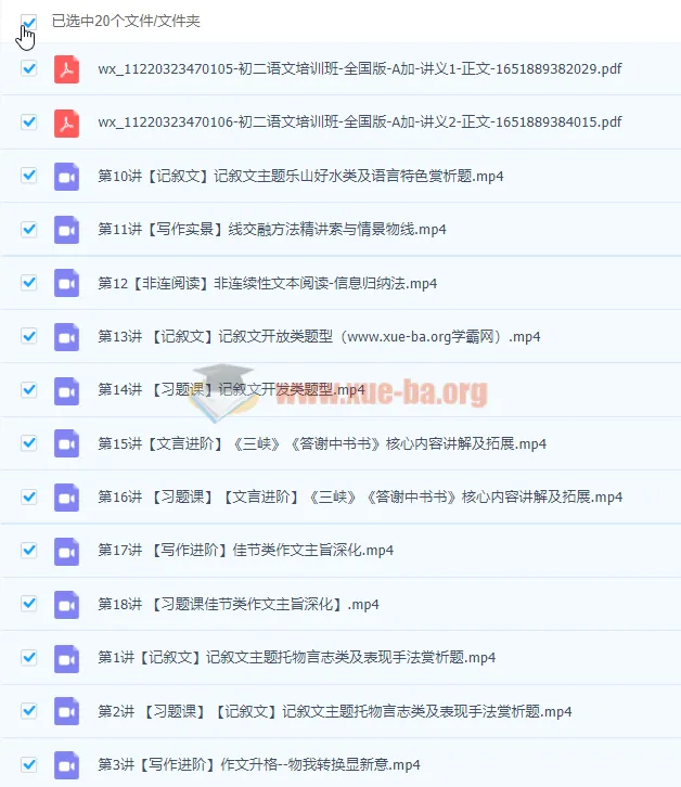 2022初中语文初二师剑锋(三季度·全国版·A加)完结课程