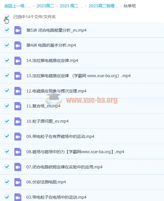 赵星义 2023高二物理 暑假班+秋季班 系统课程