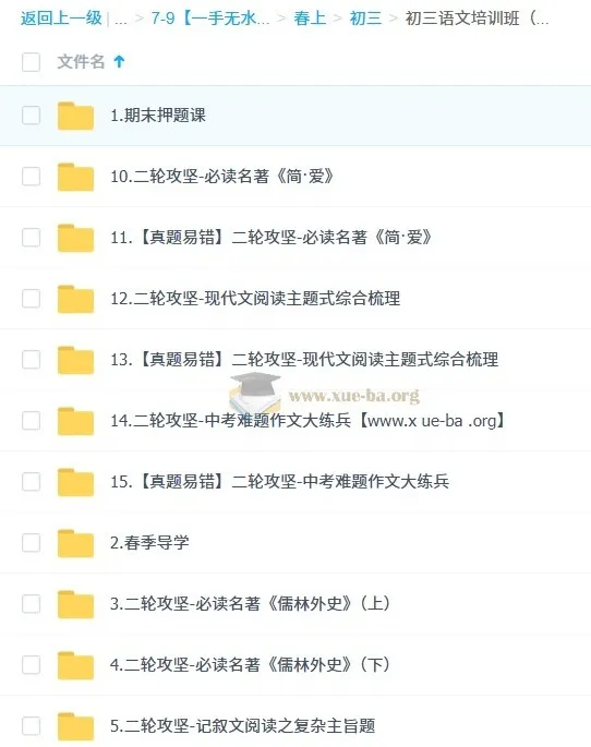 2025段微微初三语文中考培训班·春上全国版A+课程资料