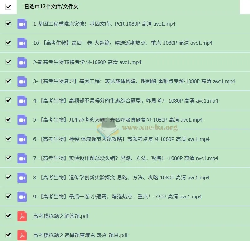 一生儿 高中生物 2023高考生物复习课 专题精讲与模拟训练