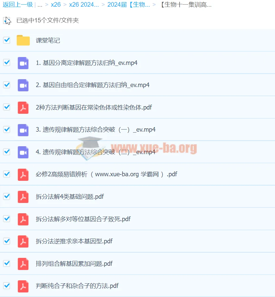 2024高三高考生物十一集训课:遗传规律解题方法专项突破