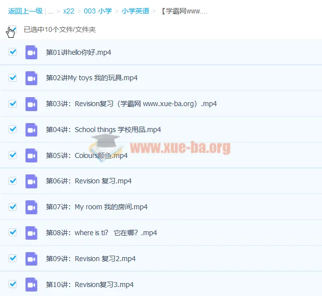 张婷婷 2019暑 小学二年级英语暑假班 10讲视频课程