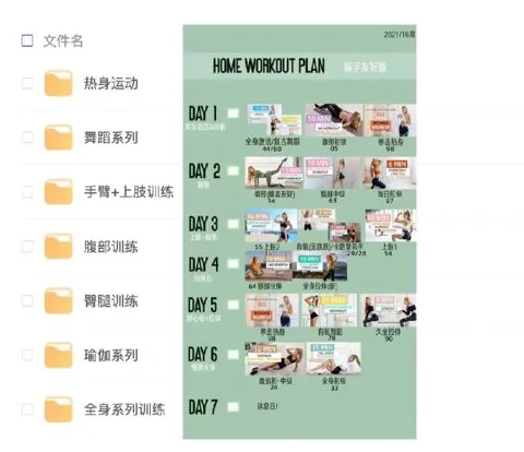 新帕梅拉健身全集高清视频课程+周课表