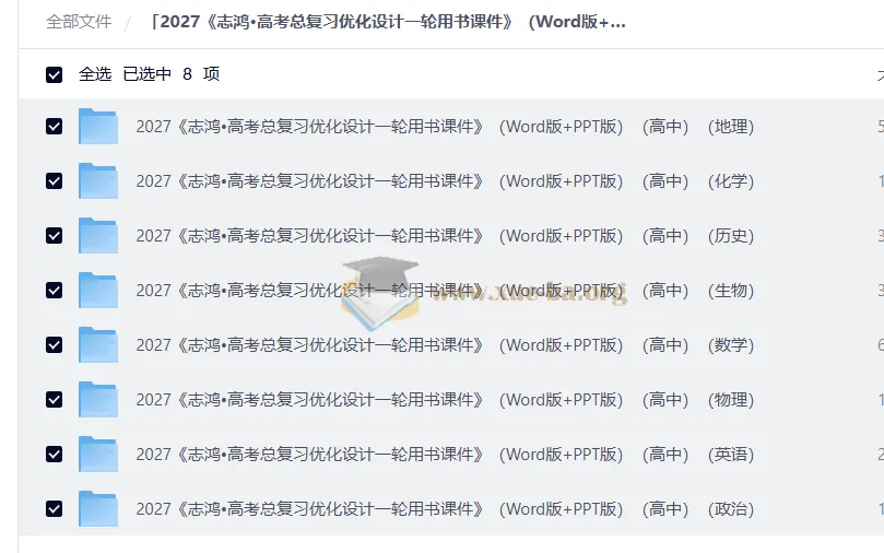 2027高考总复习优化设计一轮用书课件(Word+PPT版)全8科