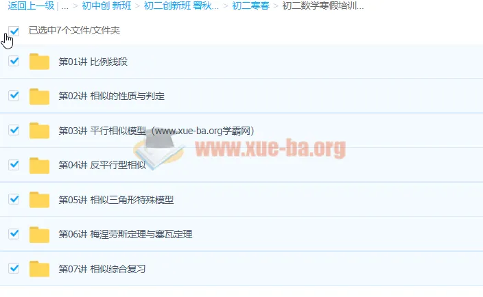 2021初二数学寒假培训班(创新在线)林儒强