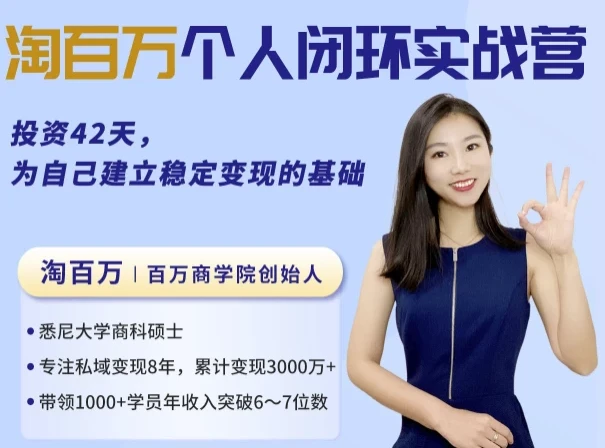 42天个人商业闭环实战营:从方法到思维,构建你的商业全局观