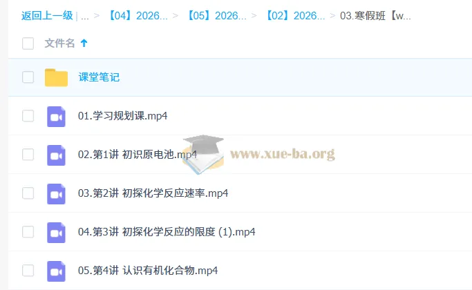 2025-2026高一化学寒假班 王瑾 系统精讲课程资料