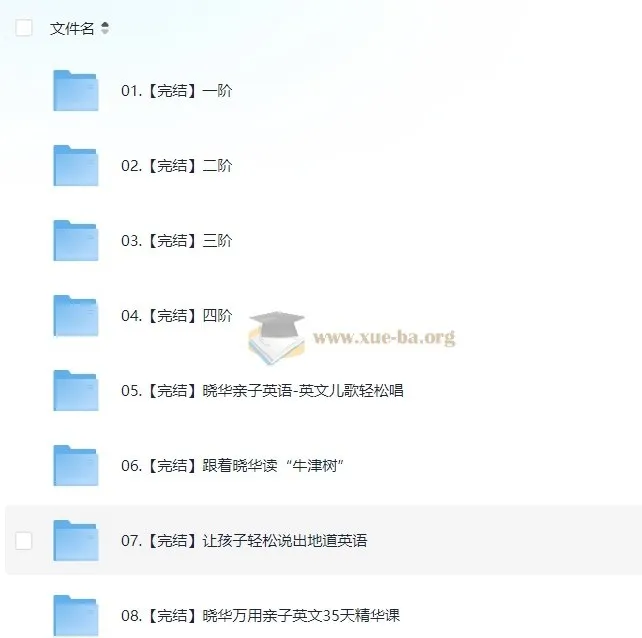 晓华亲子英语启蒙课程合集（一阶完结版）