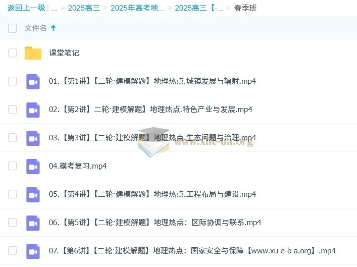 2025高三高考地理王群地理全年班合集 暑假班秋季班寒假班春季班完整课程