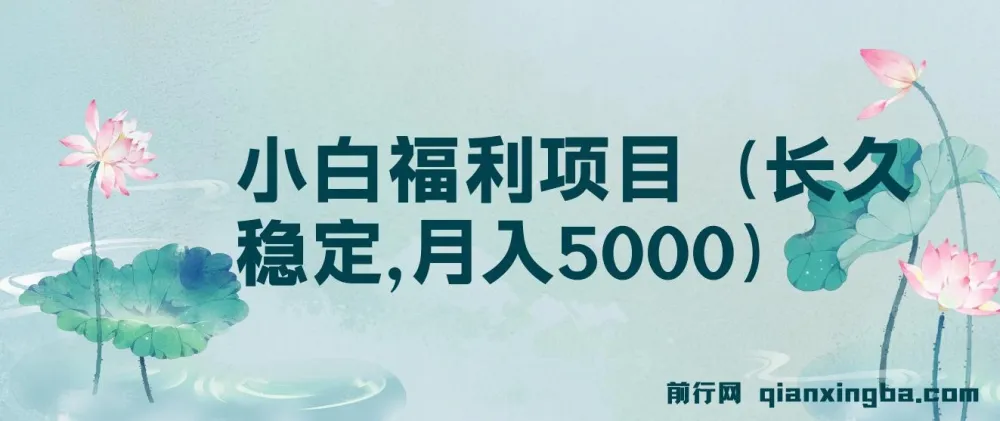 搏金汇第26课:小白福利项目,长久稳定月入5000实操指南