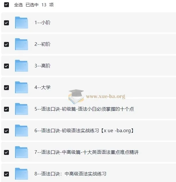 原原高ING英语课程合集：小初高到大学一站式词汇语法提分攻略[38.96GB]