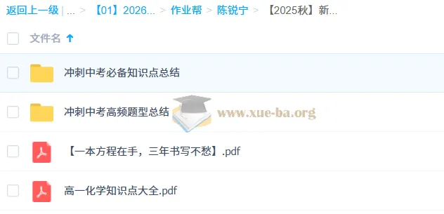 陈锐宁2025秋新高一化学目标清北班(必修1)同步课程资料