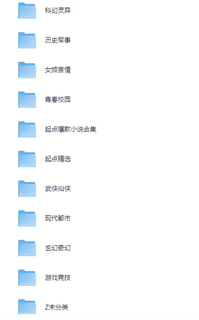 起点爆款小说汇总+网络小说超级合集