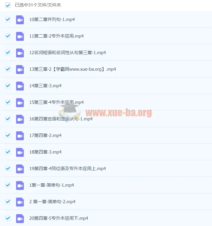 2023专升本英语语法冲刺课(完结)大雁刘晓燕精讲