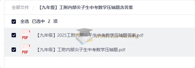 九年级数学冲刺必备:工附内部尖子生中考压轴题精编含答案解析