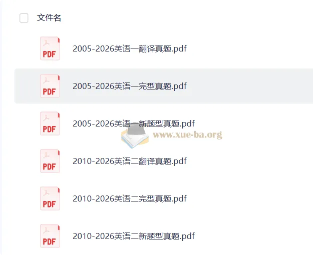 2005-2026考研英语小三门真题合集(完型+新题型+翻译)英语一英语二全收录
