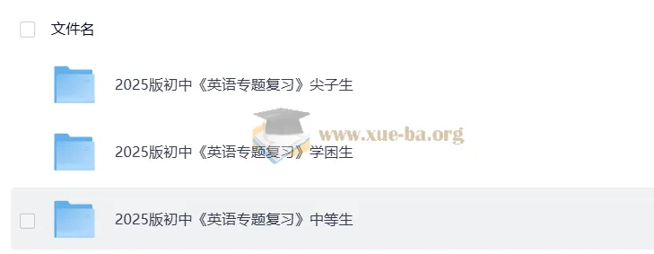 2025初中英语专题复习分层资料包:学困生/中等生/尖子生全覆盖