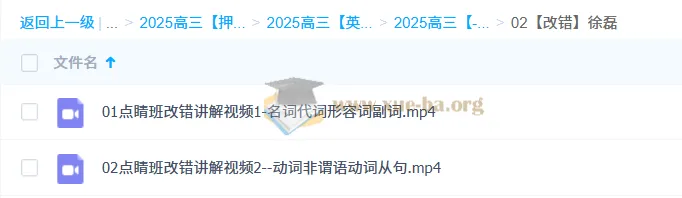 徐磊高三高考英语点睛班课程资料+改错专项视频合集